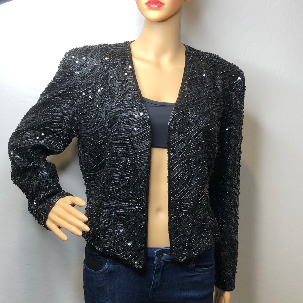 De Oscar Collection Beaded Jacket Size 8